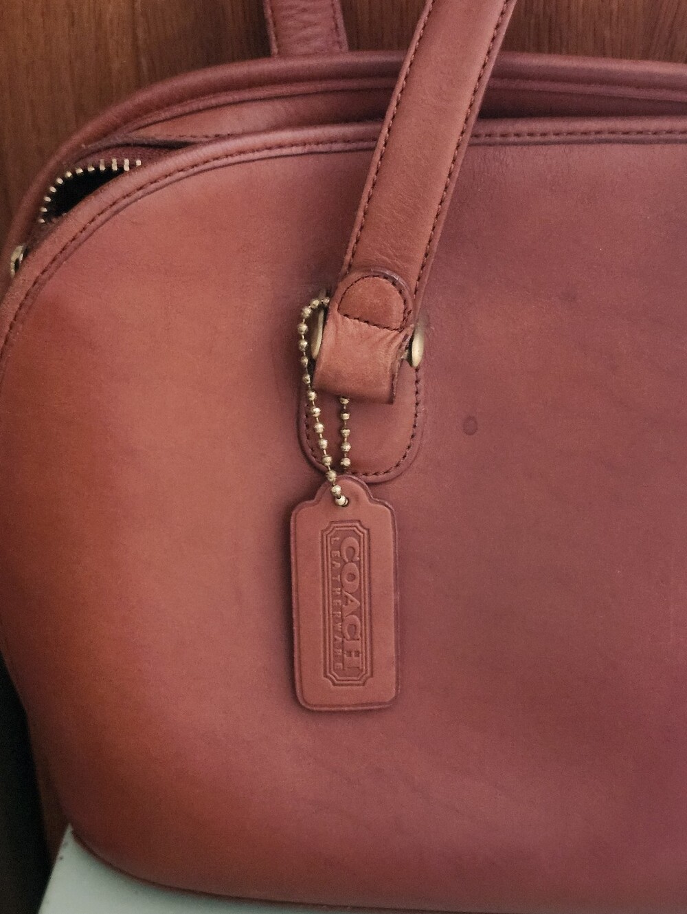 Vtg Coach Brown Leather Shoulder Bag - Picture 2 of 16